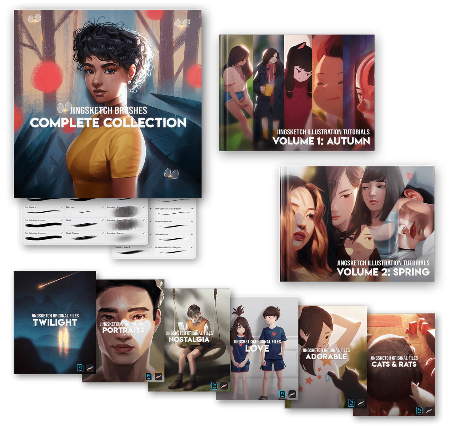 Jingsketch Procreate Brushes Complete Collection & Lifetime Updates